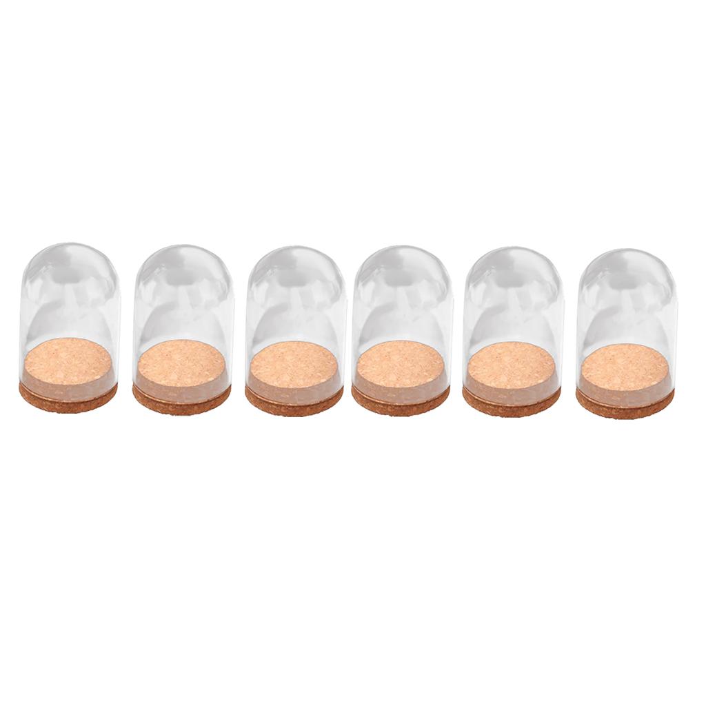 Phép Lạ Chiếu 6 Loa Xmini Thủy Tinh Trong Bán Cầu Bao Dome Cabochon Với Nút Chai Trang Trí Bàn