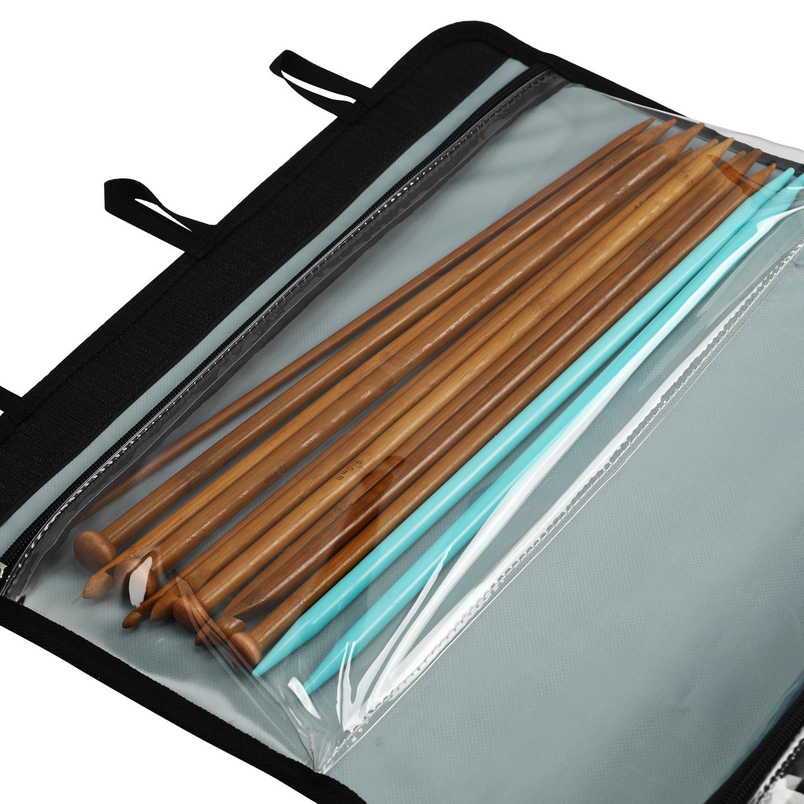 Foldable Hanging Yarn Storage Bag with 4 Pockets Clear Bulk Yarn Organizer