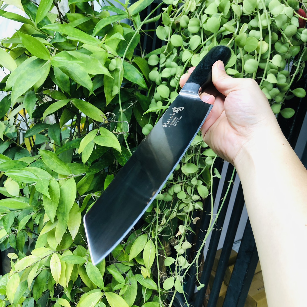 Siêu phẩm dao thái Nhật mũi vát, thép trắng