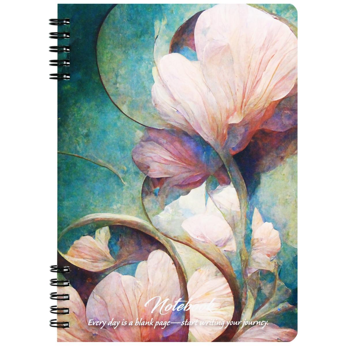 Sổ Lò Xo Elegant Flower Art A5 - Kẻ Ngang - 160 Trang 80gsm - The Sun 01