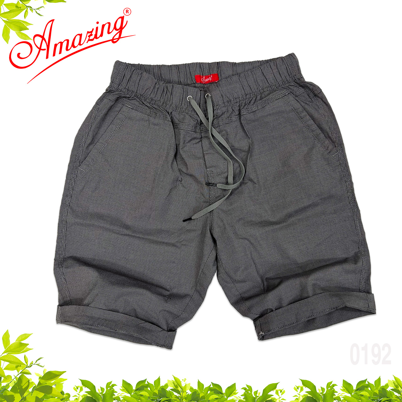 Short caro nhỏ lưng thun Amazing, quần nam lửng, dáng thể thao năng động, bigsize