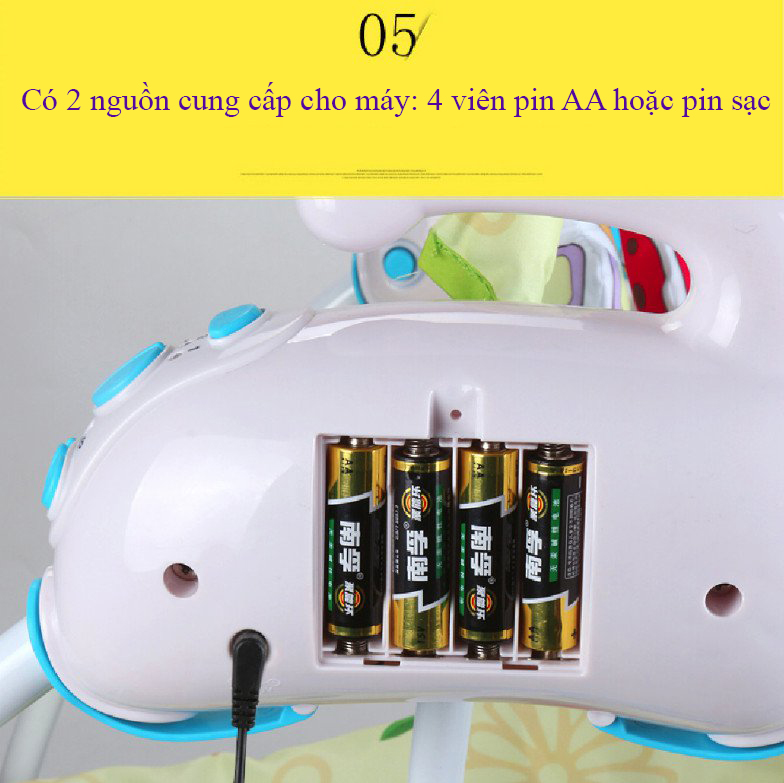 Nôi đưa tự động cho bé có nhạc Boss Baby C3-ST3882