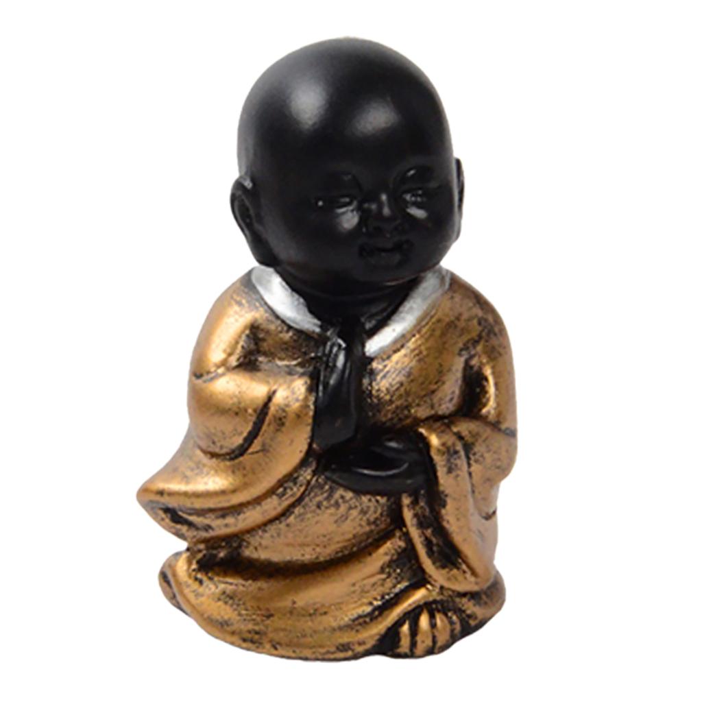 Resin Buddha Statue Monk Figurine Tea pet Ornaments