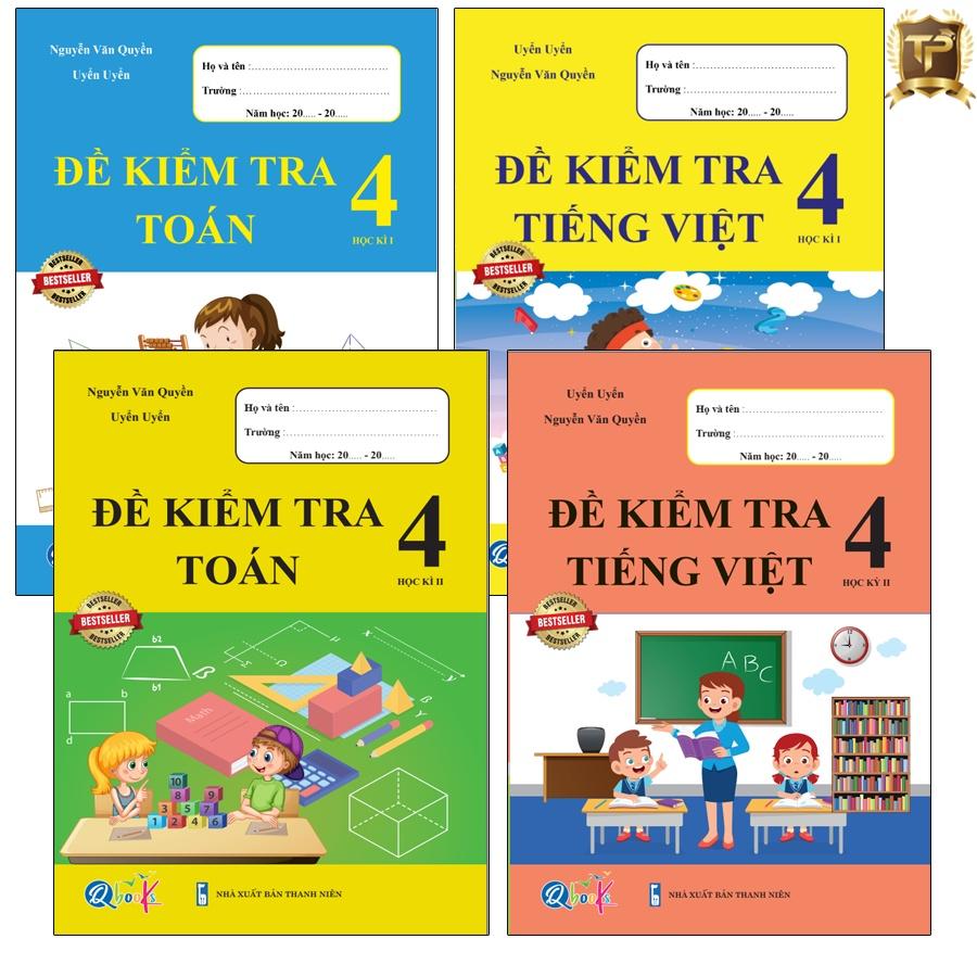 Sách - Combo Đề Kiểm Tra Lớp 4 Cả Năm - Toán và Tiếng Việt