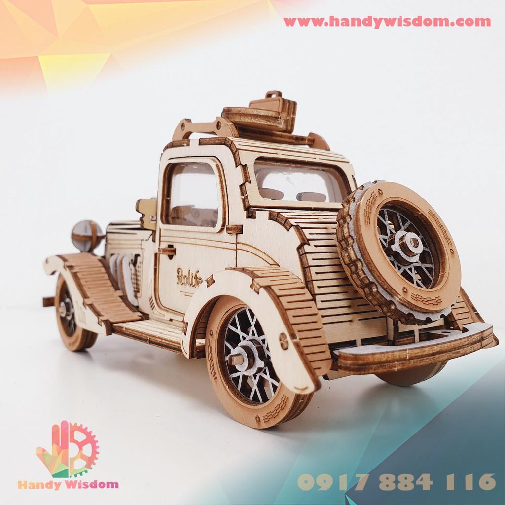 Mô hình lắp ghép gỗ Rolife - Xe cổ điền - Robotime Vintage Car TG504