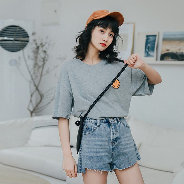 Quần short jeans nữ cá tính ống rộng