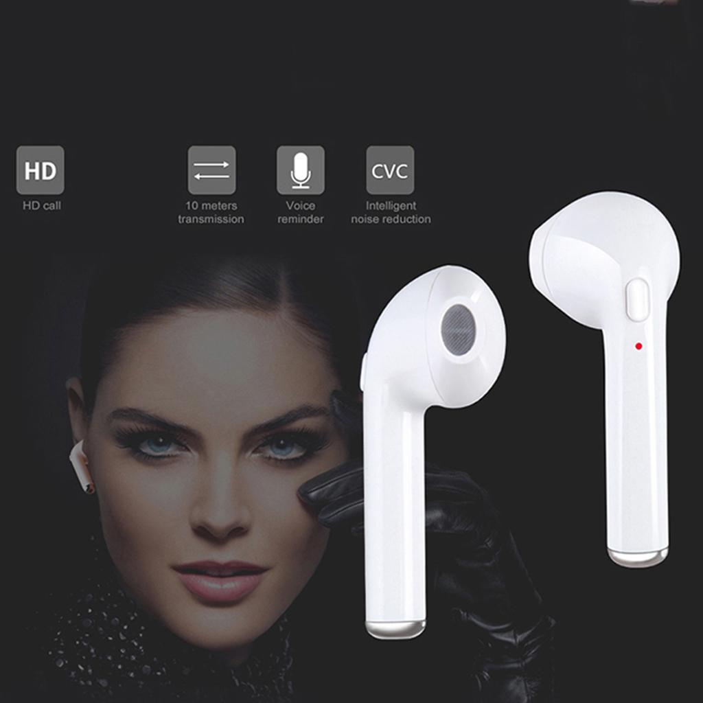 Handsfree Bluetooth Headphones Wireless Earphones Earbuds & Charger White