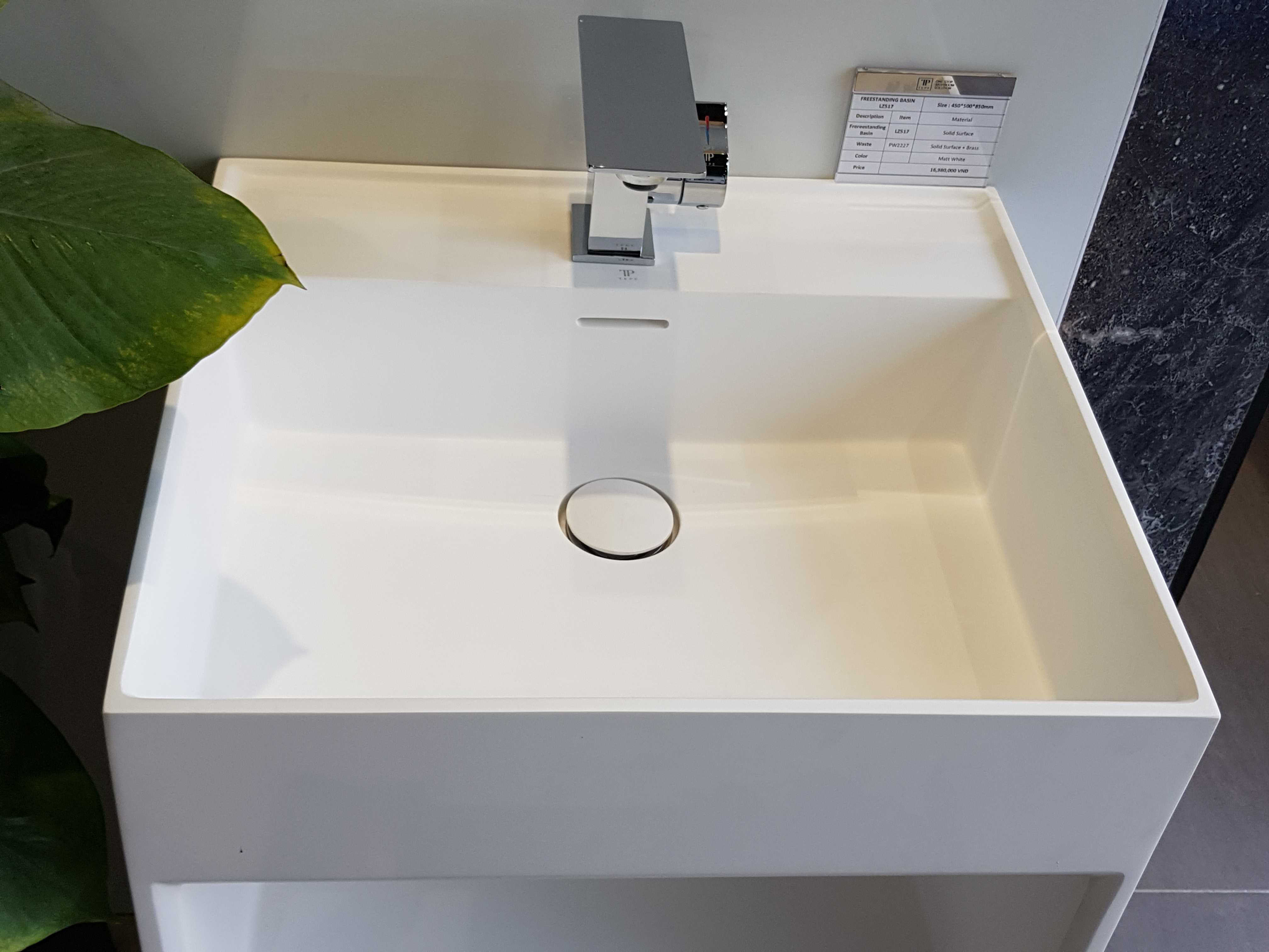 CHẬU LAVABO ĐỨNG SOLIC SURFACE NHẬP KHẨU TEPE PZ517