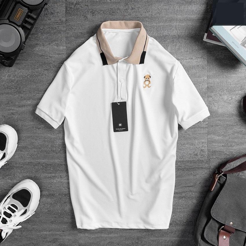 Áo polo Nam cổ bẻ thêu teddy JBAGGY, Polo nam vải cá sấu cotton phong cách thời trang Hàn Quốc