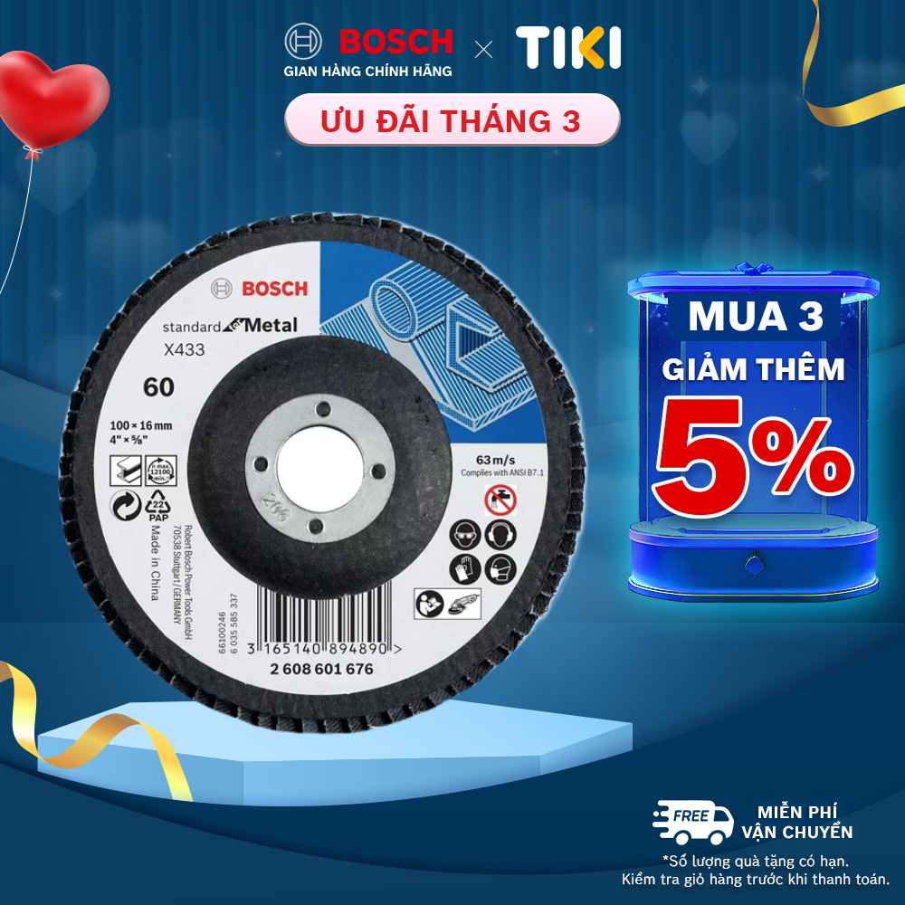 Đĩa nhám xếp Bosch Alox