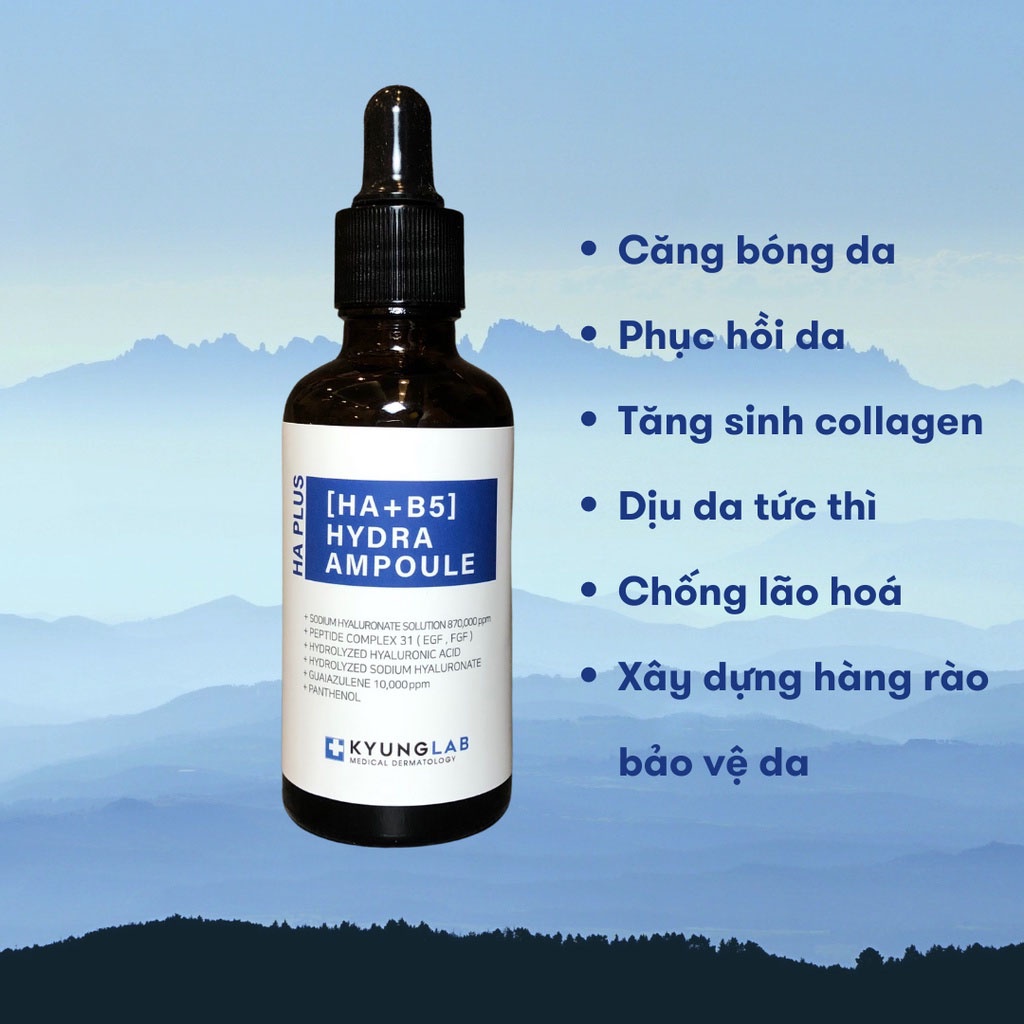 Tinh chất serum dưỡng da căng bóng da KYUNG LAB HA PLUS HA + B5 HYDRA AMPOULE 50ml chính hãng