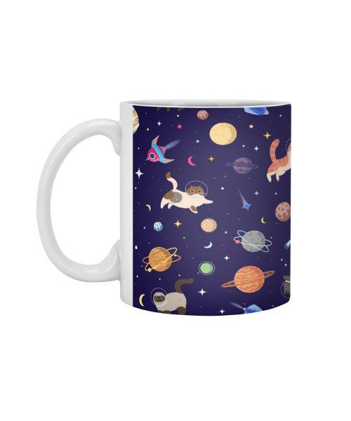 Ly Cốc Sứ Cao Cấp hình Space Cats