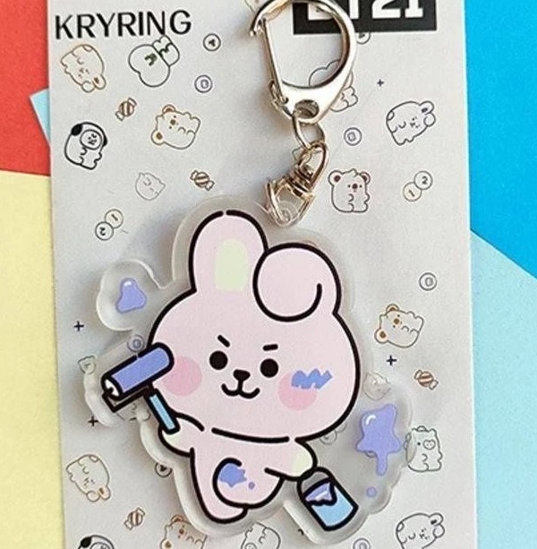 Móc khóa nhựa cứng BT21