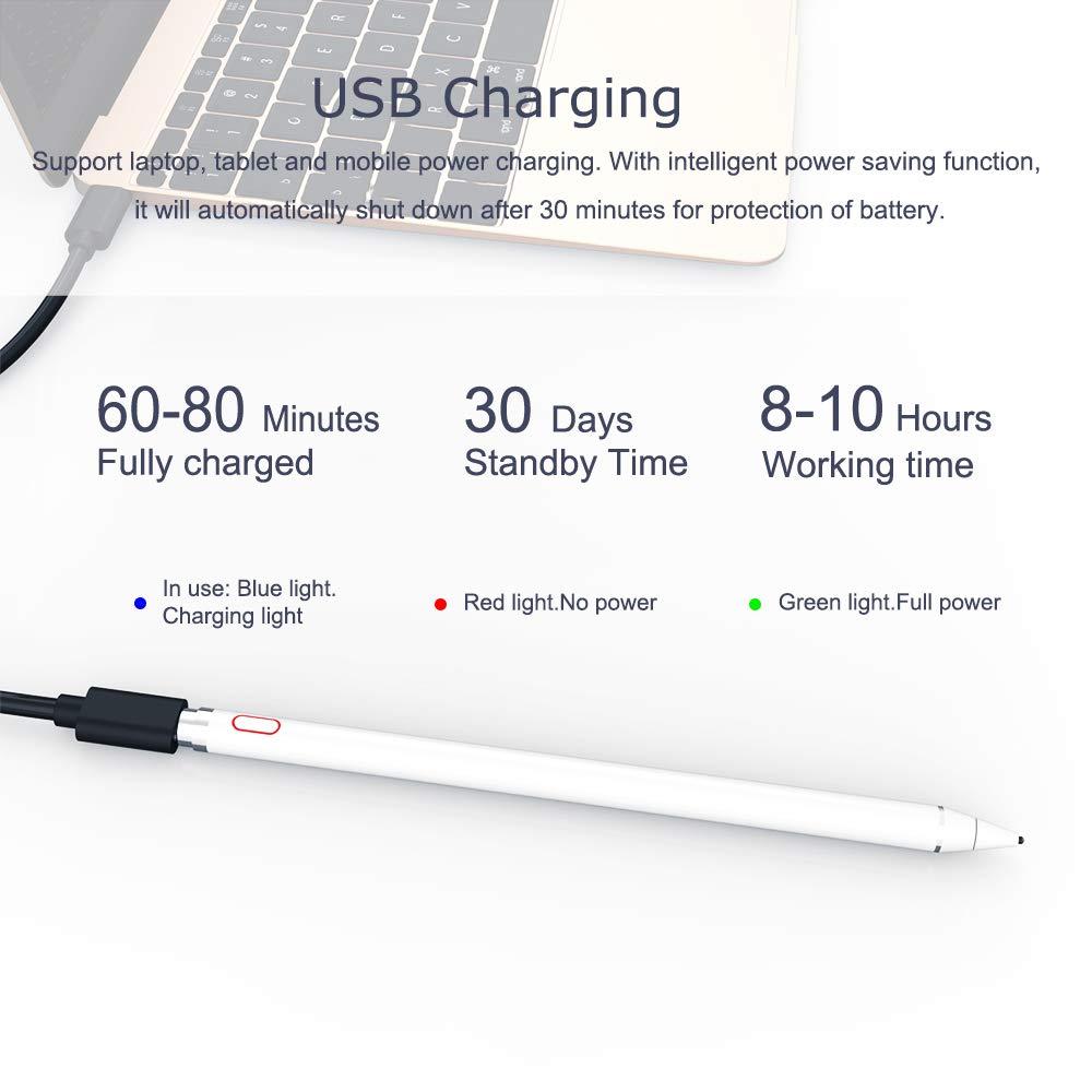 Pencil Tactile Tactile Styule, Stylus với điểm tương thích với Pro/ 2018//iOS