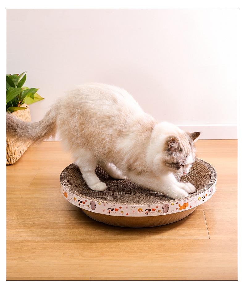 Ổ nằm kết hợp cào móng dành cho mèo dạng lõm, 3 size 30cm, 40cm và 45cm