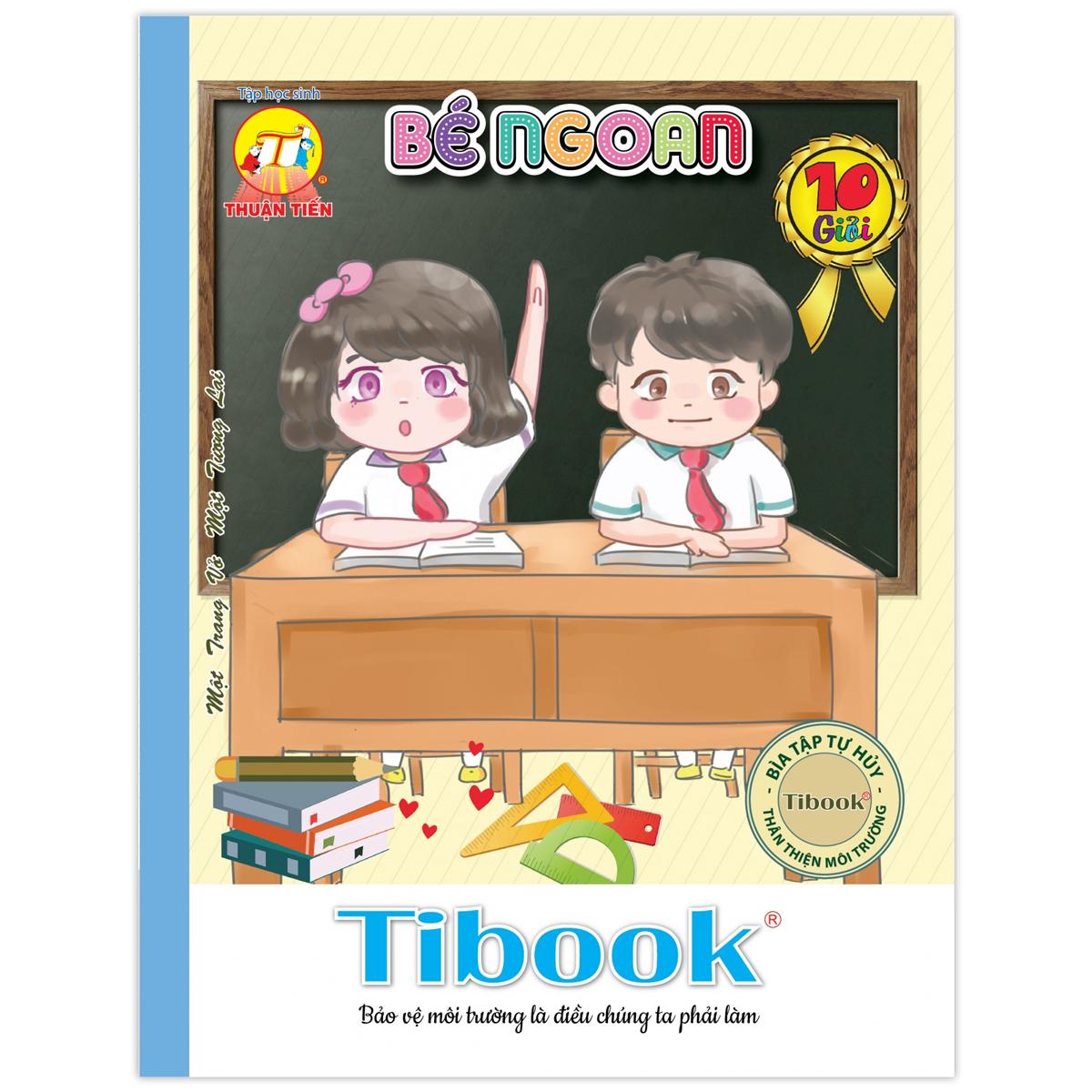 Bộ 5 Tập Học Sinh Bé Ngoan - 4 Ô Ly - 96 Trang 120gsm - Tân Thuận Tiến + Tặng Kèm 1 Xấp Nhãn + 1 Tập Kiểm Tra (Mẫu Bìa Giao Ngẫu Nhiên)
