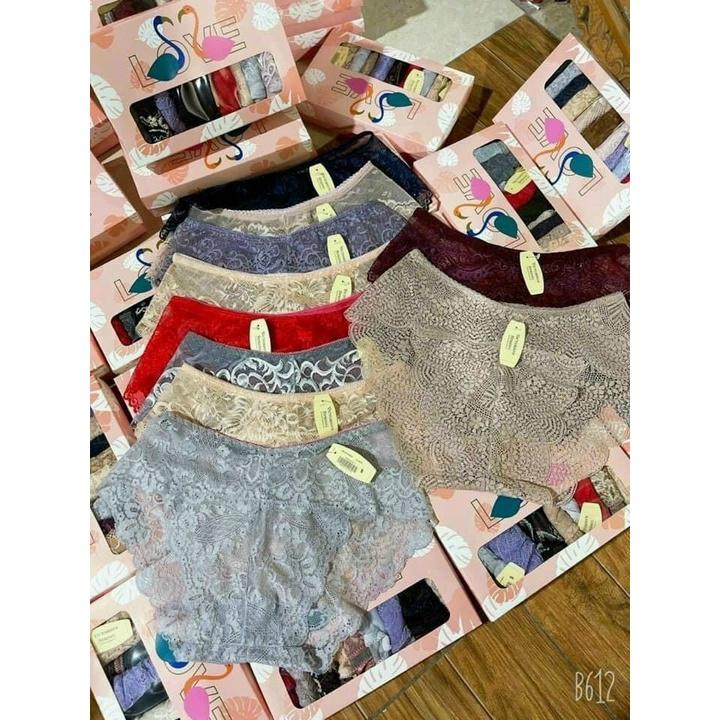 Set 5 quần lót ren Thái form to lưng cao -Quần chip nữ sexy vải ren mềm mại gợi cảm