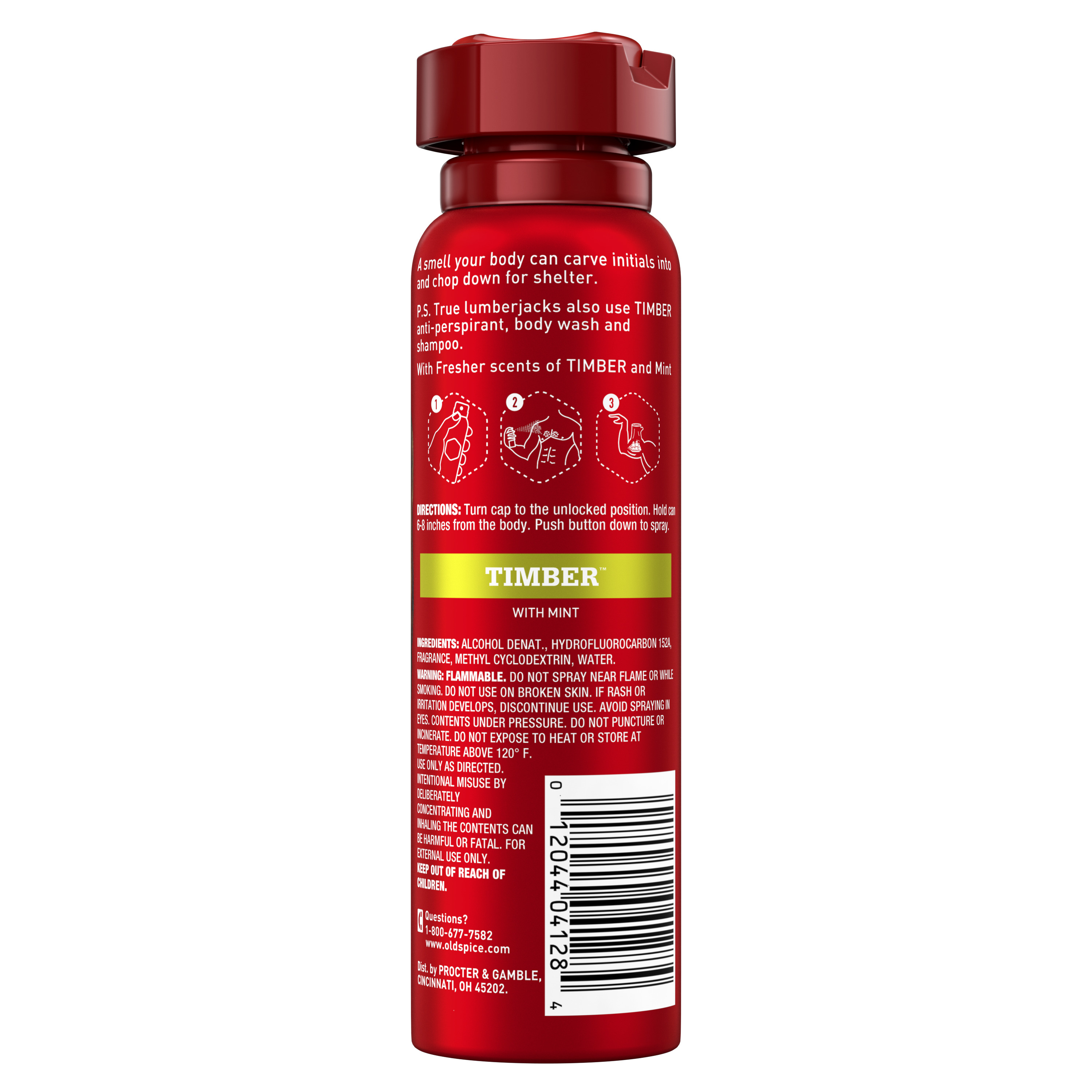 Xịt thơm khử mùi nam Old Spice Refresh Body Spray Timber 106g (Mỹ)