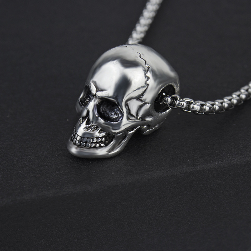 Dây chuyền hóa trang halloween cực chất, vòng cổ đầu lâu skull