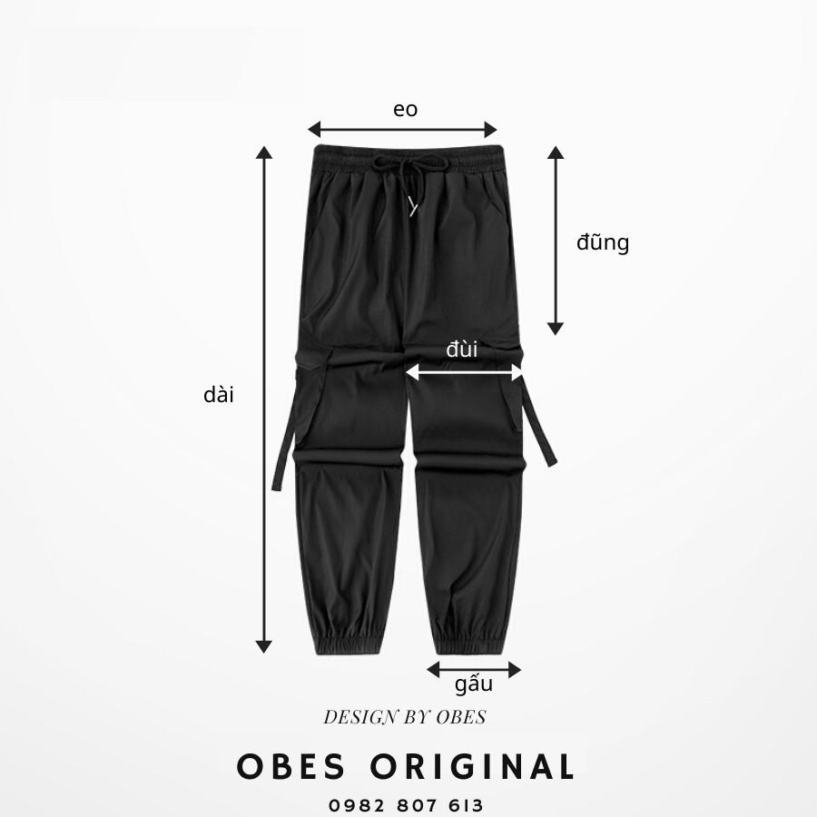 Quần gió túi hộp có khóa bấm nam - High Street Streamer Cargo Pants mã QT108