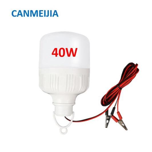 Bóng đèn Led 40w kẹp bình ắc quy 12v~36v siêu sáng, bóng đèn kẹp bình ắc quy