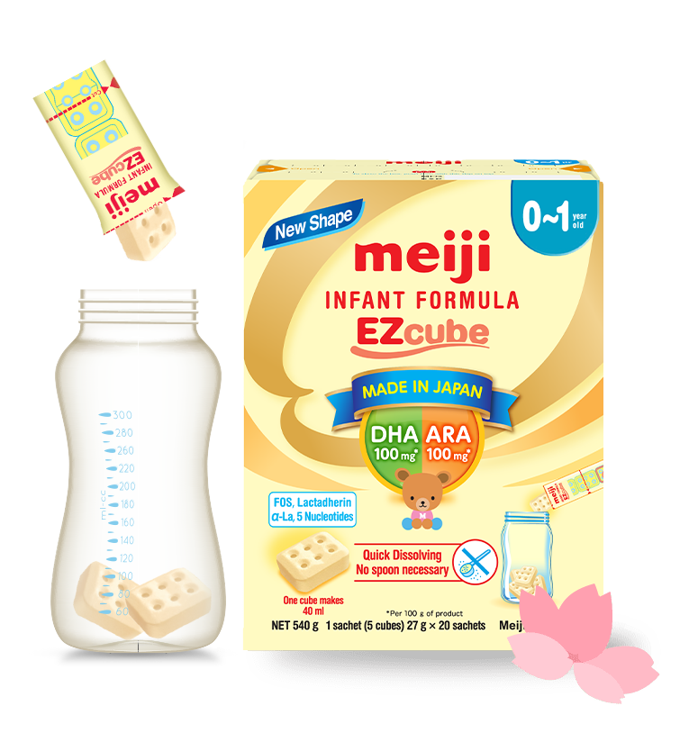 Sản phẩm dinh dưỡng Meiji Infant Formula EZcube- Nhập khẩu chính hãng (540g)