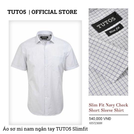 Áo sơ mi ngắn tay nam TUTO5 sơ mi công sở họa tiết sọc kẻ caro Slim fit Shirt cotton chống nhăn cao cấp phong cách trẻ trung, nam tính