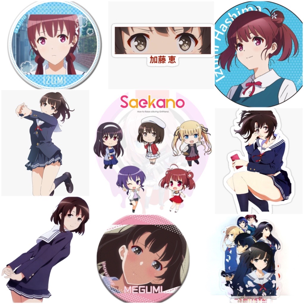 Sticker Saenai Heroine no Sodatekata 30-60 ảnh ép lụa khác nhau / hình dán Saenai Heroine no Sodatekata