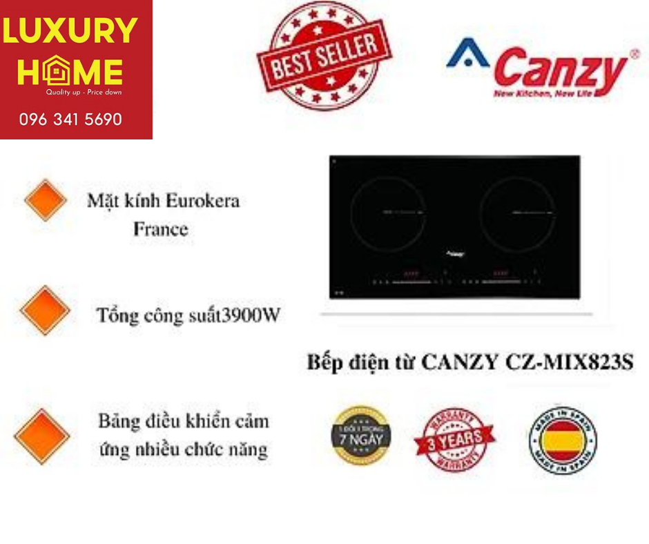 Bếp điện từ CANZY CZ-MIX823S  - Hàng Chính Hãng