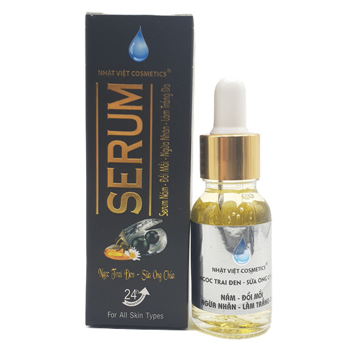 Serum Nám, Đồi Mồi, Chống Nhăn, Làm Trắng Da, Ngọc Trai Đen, Sữa Ong Chúa (15ml)