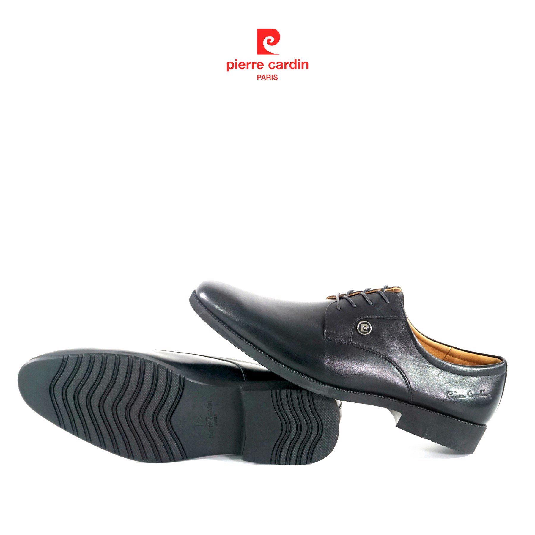 Giày tây nam có dây Pierre Cardin PCMFWL 766, đế da cao cấp, logo đính nổi bật, mang chân êm ái 