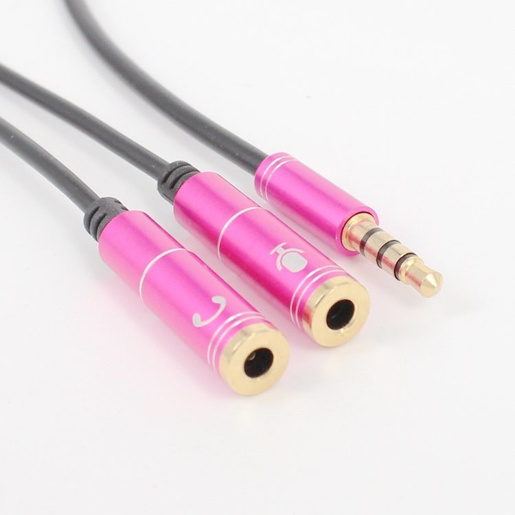 SOAIY Cáp chia Audio 3.5mm ra mic và loa - Dây chia mic và loa (loại xin) - Hàng Nhập Khẩu
