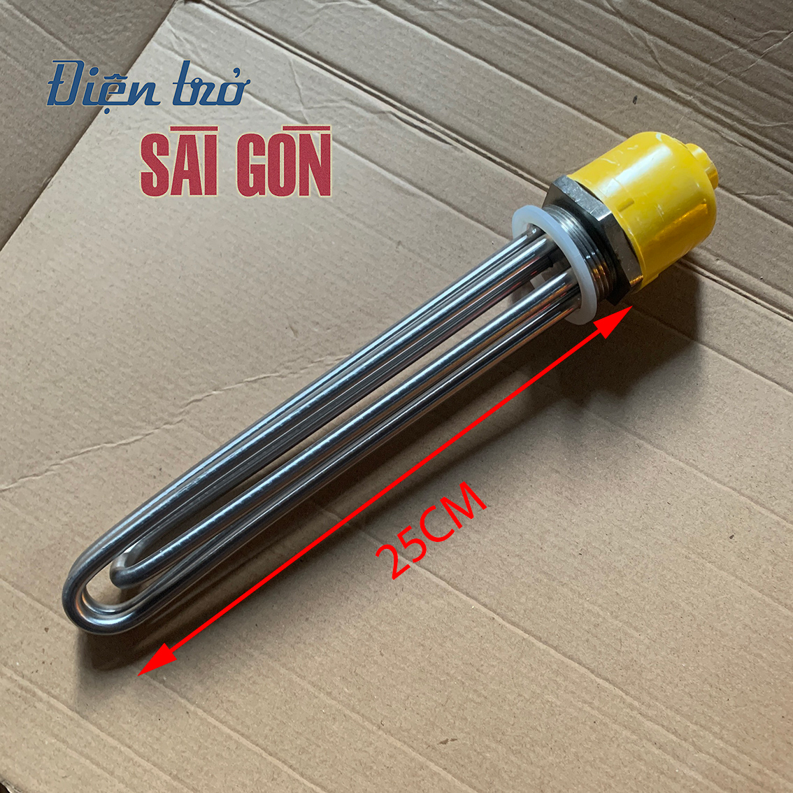 ĐIỆN TRỞ CỦ REN PHI 48, THANH NHIỆT PHI 48 INOX 304, CHIỀU DÀI 30CM, LOẠI A