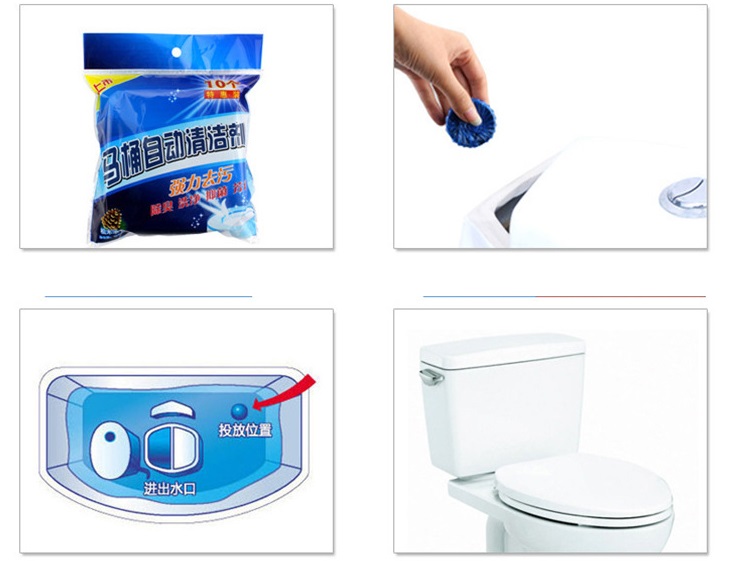 Viên Tẩy Bồn Câu, Thả Bồn Cầu Toilet Diệt Vi Khuẩn Mảng Bám, Gói 10 Viên