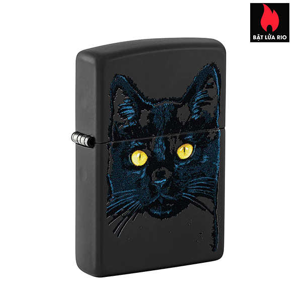 Bật Lửa Zippo 48491 – Zippo Black Cat Design Black Matte