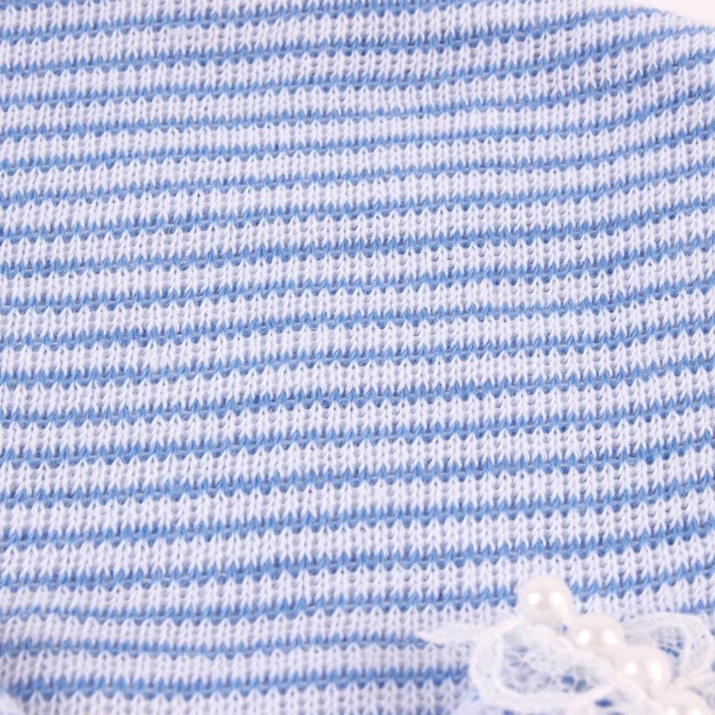 New Unisex Baby Infant Striped Soft Hat Cap For Newborn Beanie Big Bow