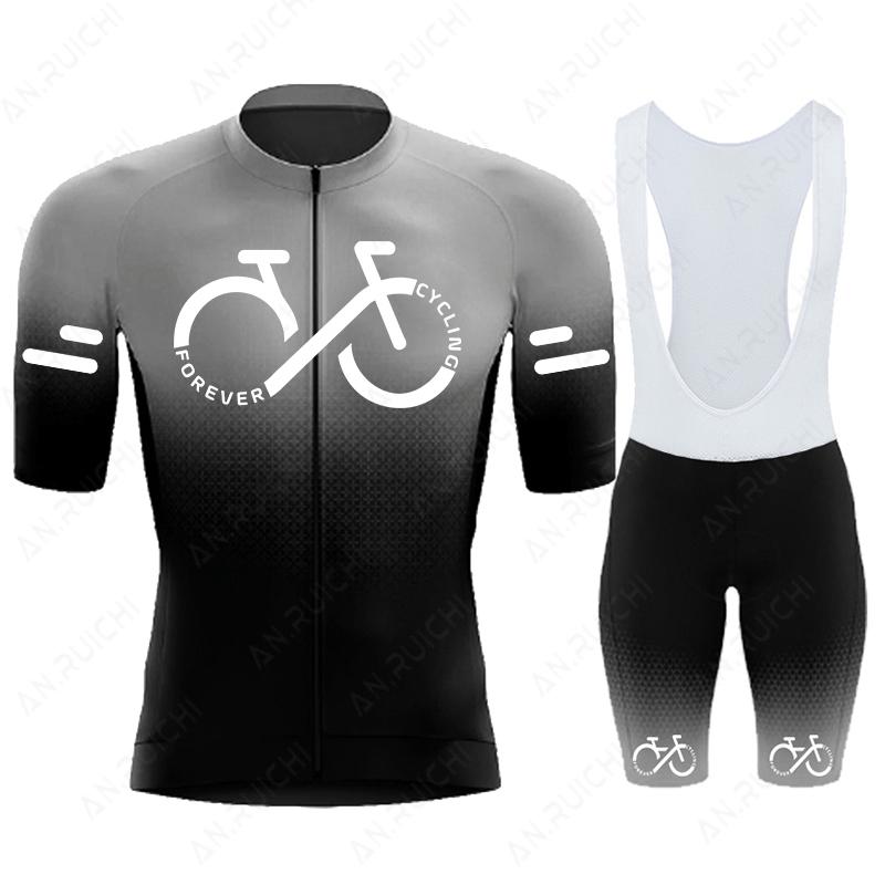 Bộ Quần Áo Đạp Xe Jersey 2023 Mùa Hè Ngắn Tay Đi Xe Đạp Quần Áo Xe Đạp Đồng Nhất Maillot Ropa Ciclismo Nam Đường Xe Đạp Mặc Color: A4 Size: XS