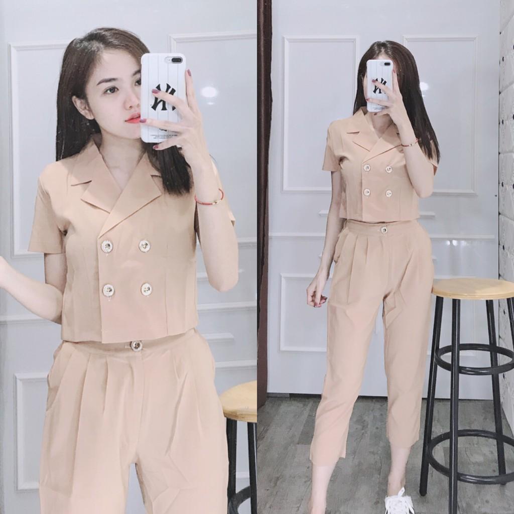 SET BỘ ÁO CROTOP QUẦN LỬNG MÙA HÈ