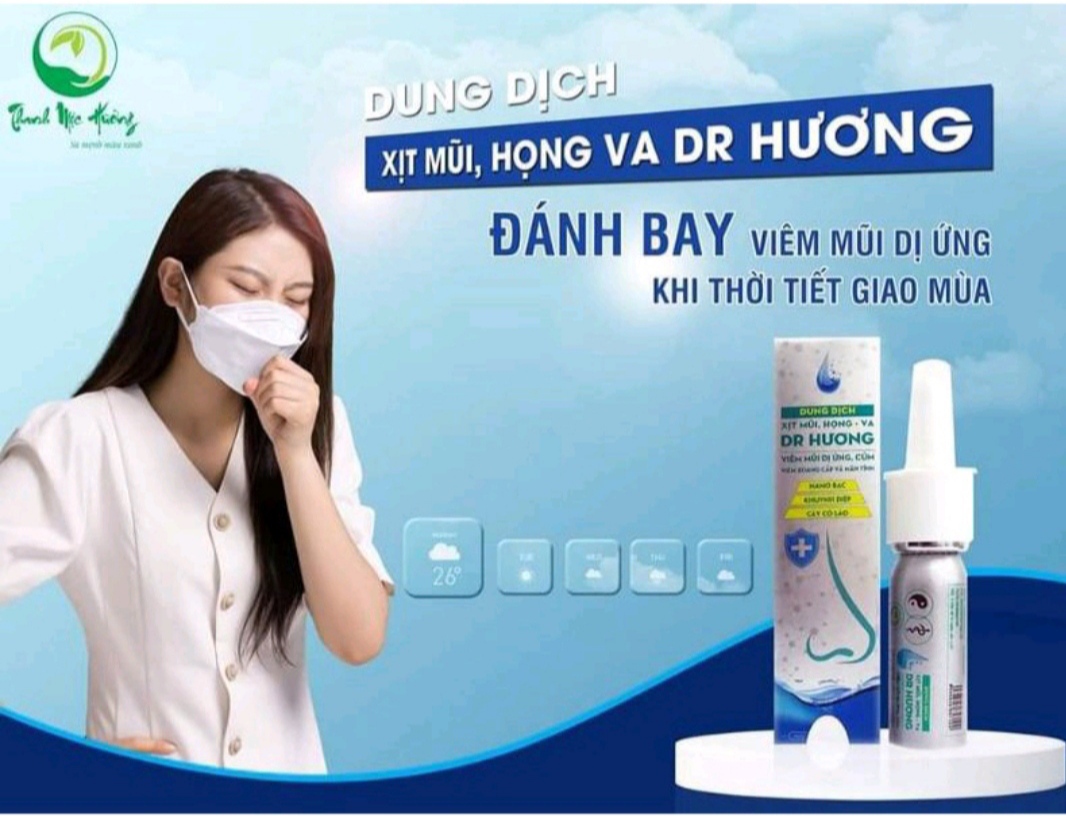 Xoang mũi dung dịch xịt mũi họng VA Dr Hương Thanh Mộc Hương 15ml