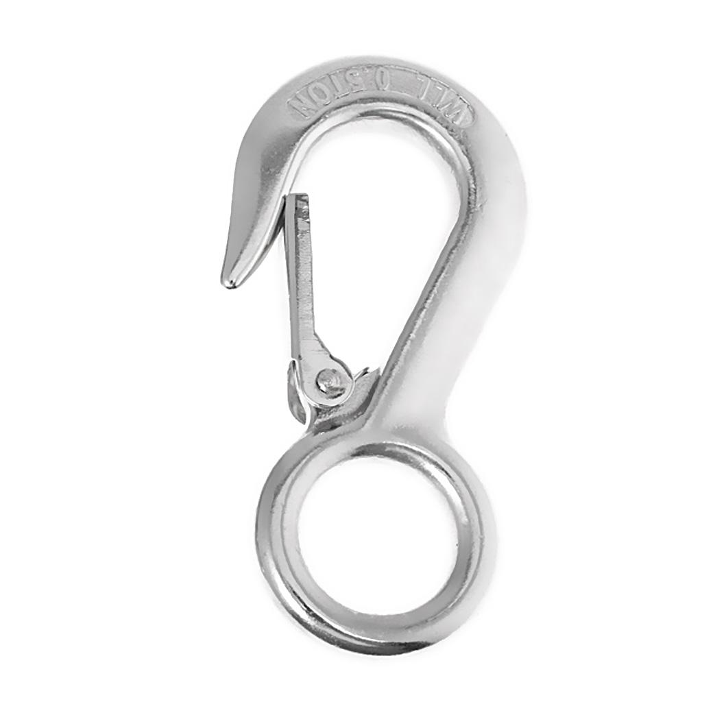 Marine Grade 304 Stainless Steel Boat Snap Eye Hook Fixed Type