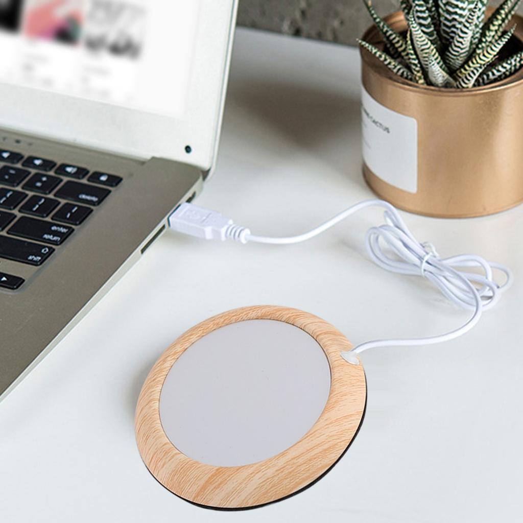 Ceramic Glass Cup Warmer Heat Tea Mug Mat Coaster Keep Coffee Warm Heater 5W