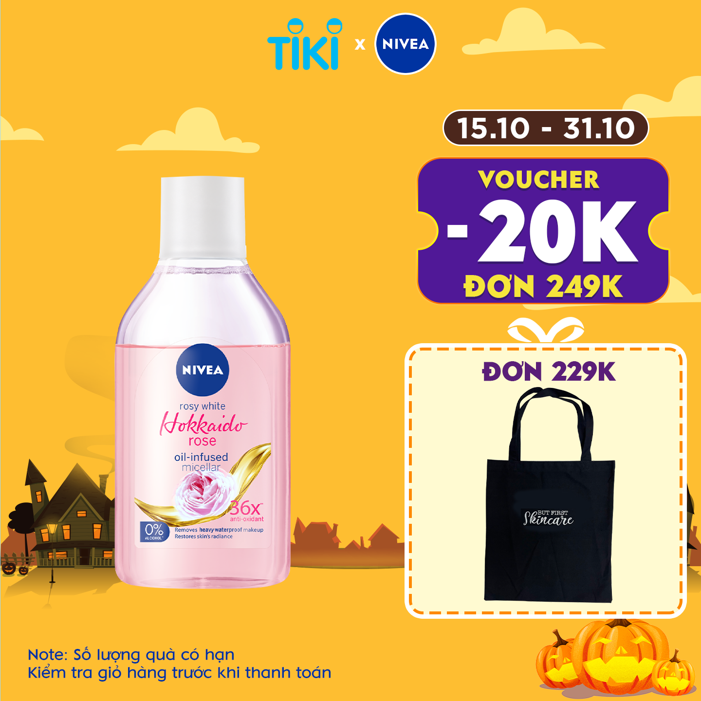 Nước Tẩy Trang NIVEA Hokkaido Rose Làm Sạch Trang Điểm Hiệu Quả (400 Ml) - 86550