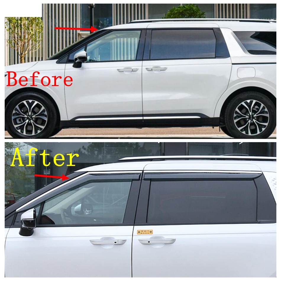 Vè che mưa cao cấp dành cho xe Kia Carnival 2022 2023 - Chỉ mạ crom cao cấp