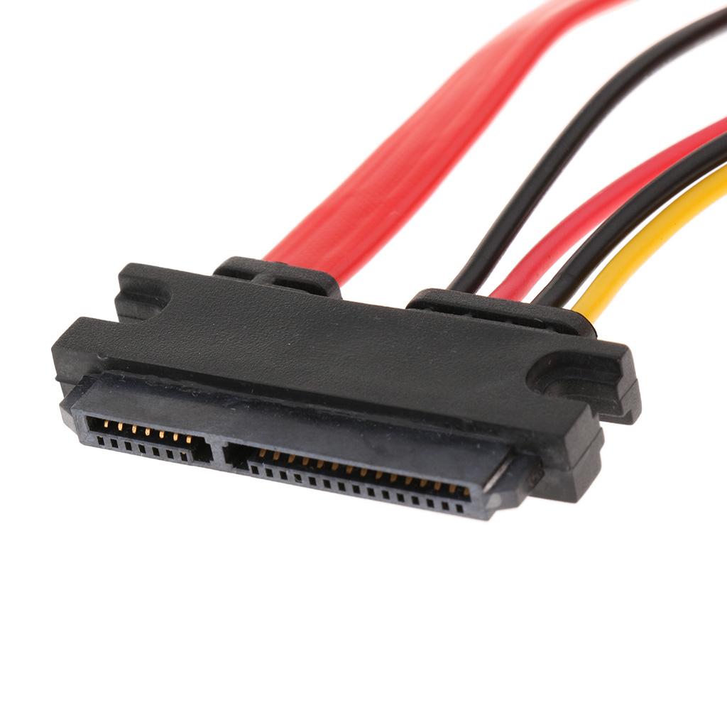 SATA Power Cable HDD Cable 0.7 M 7 + 15 Pin to L4P 4 Pin & 7 Pin