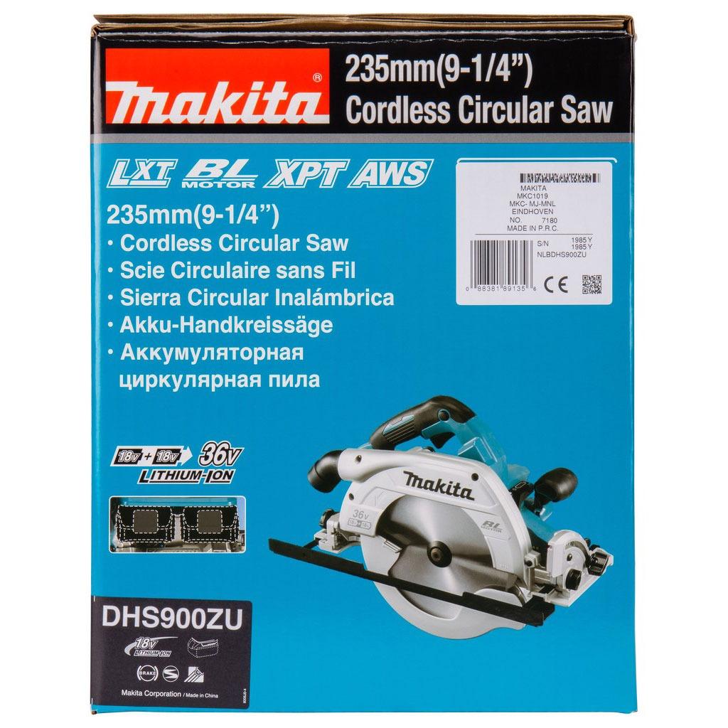 MÁY CƯA ĐĨA 235MM 1800W DÙNG PIN 36V MAKITA DHS900ZU - HÀNG CHÍNH HÃNG