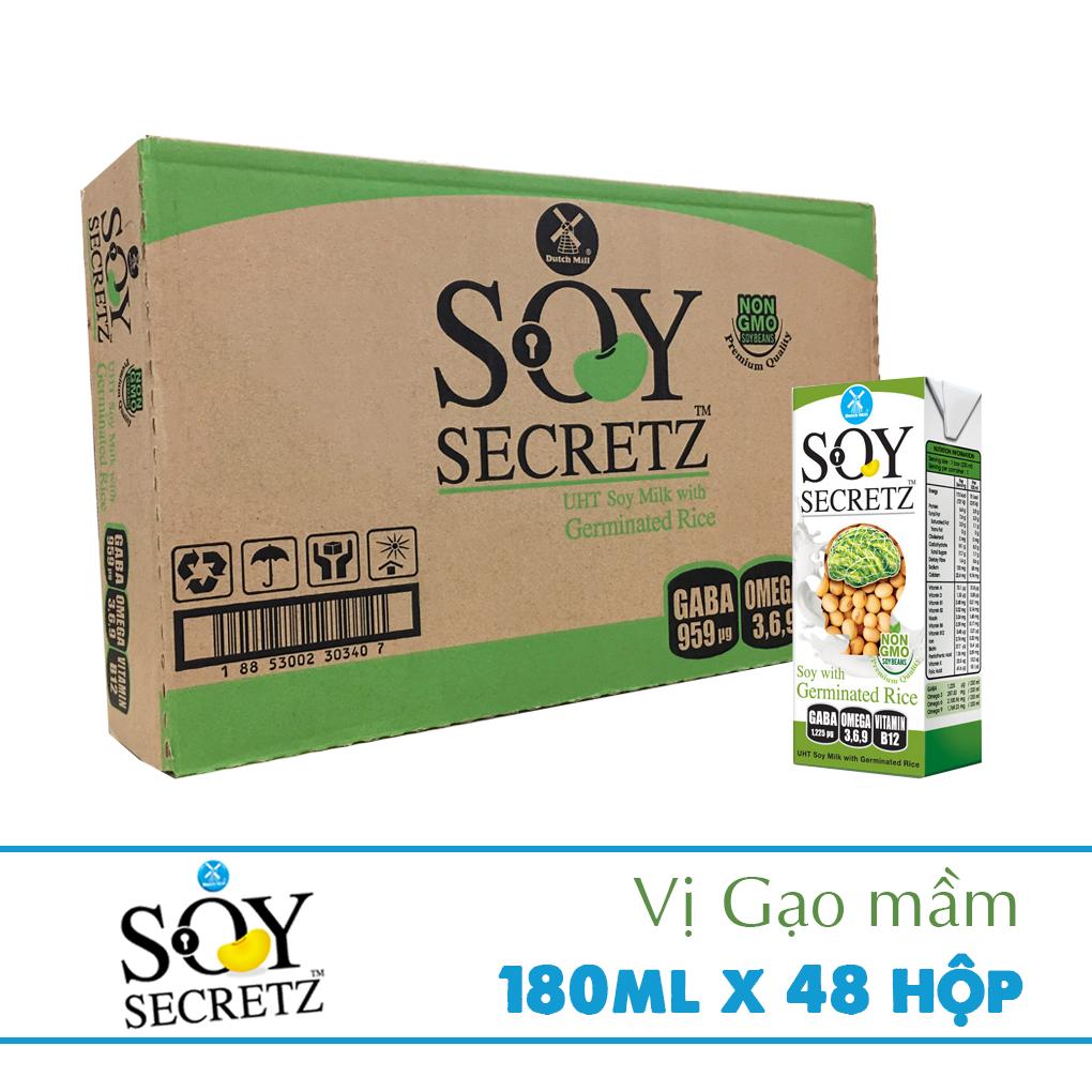 Thùng Sữa Đậu Nành Kết Hợp Gạo Mầm Soy Secretz Nhập Thái Lan 48 hộp (180ml/hộp)