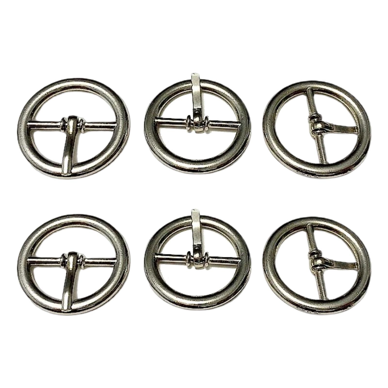 6x Belt Buckle Argent Durable Accs Easy to Use Classic for Bag DIY