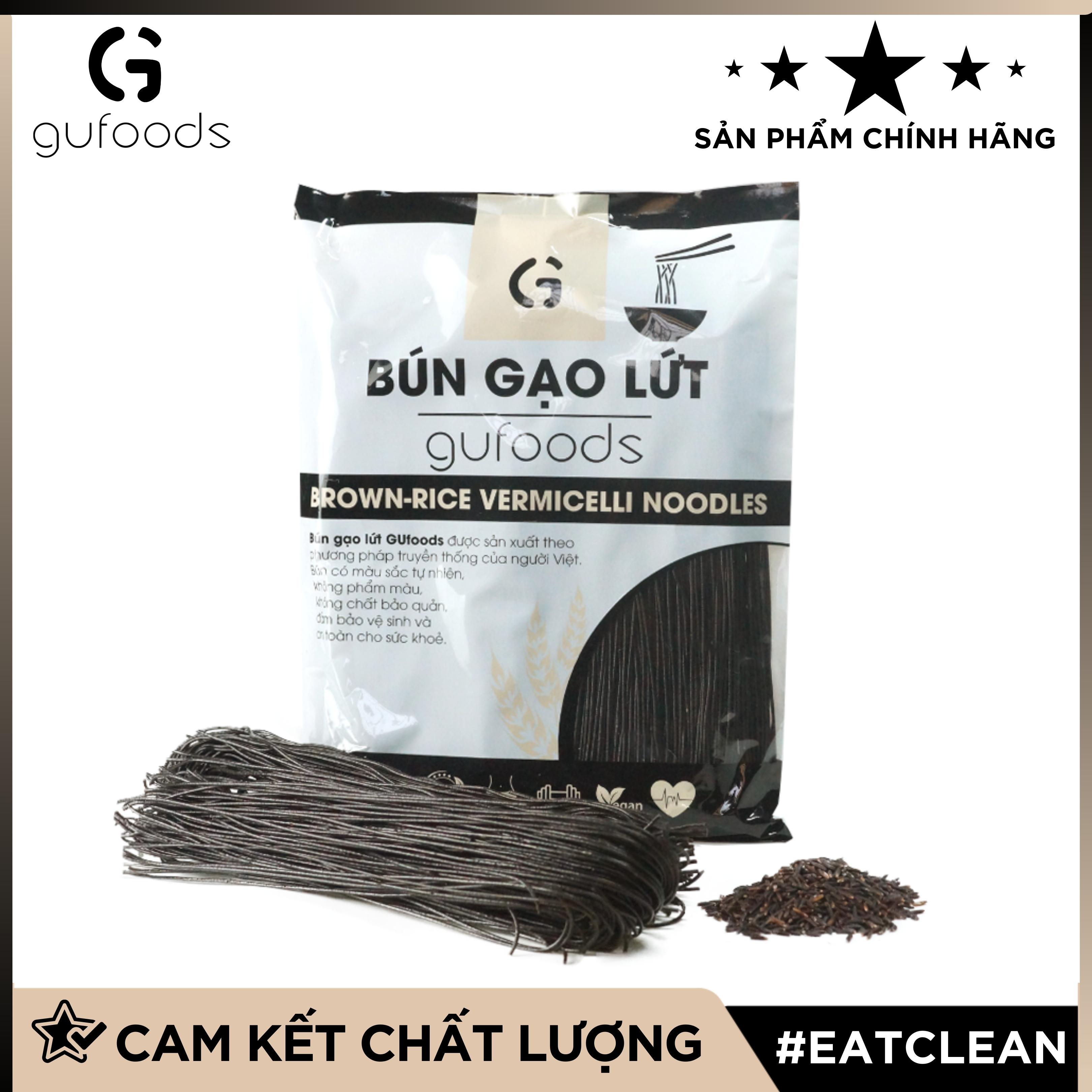 Bún gạo lứt ăn kiêng GUfoods - Dai ngon, Kết hợp đa dạng món, Eat clean, Thực dưỡng, Thuần chay