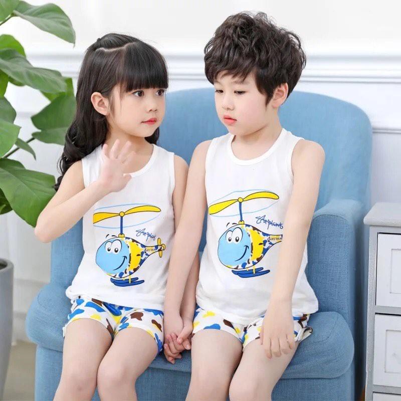 Bộ ba lỗ size đại cho bé trai bé gái  mẫu số 05