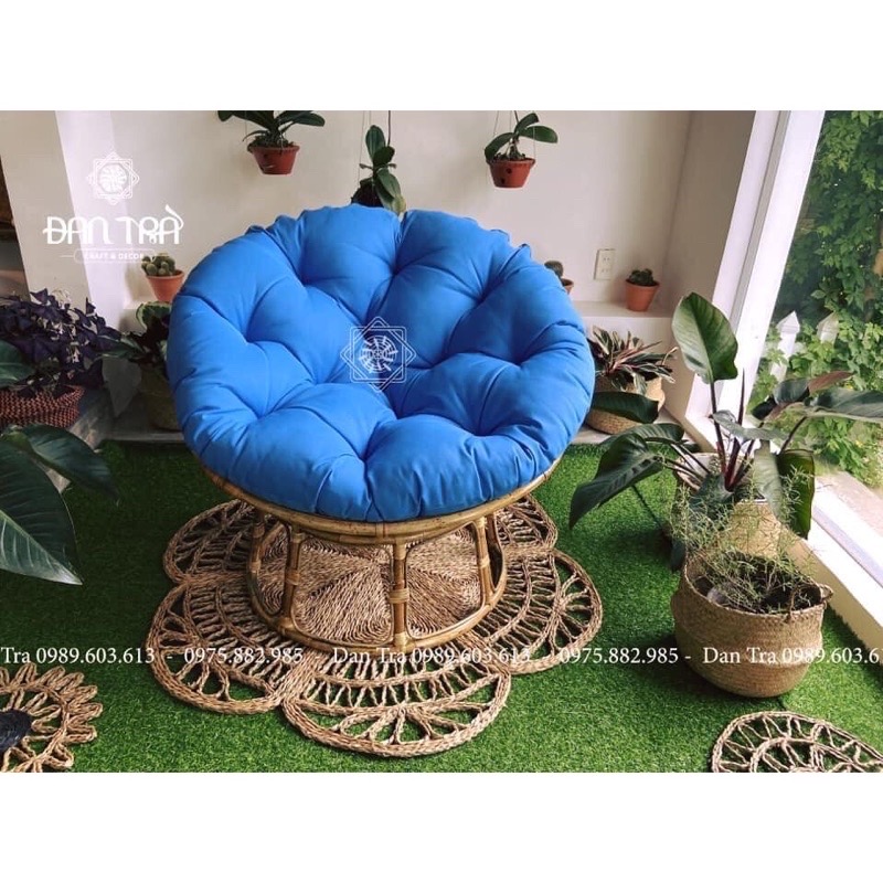 [SIZE TO RỘNG RÃI] Ghế Mây Papasan 100% Tu Nhien Size *LỚN 1M2*  - Nội Thất Mây Tre Đan